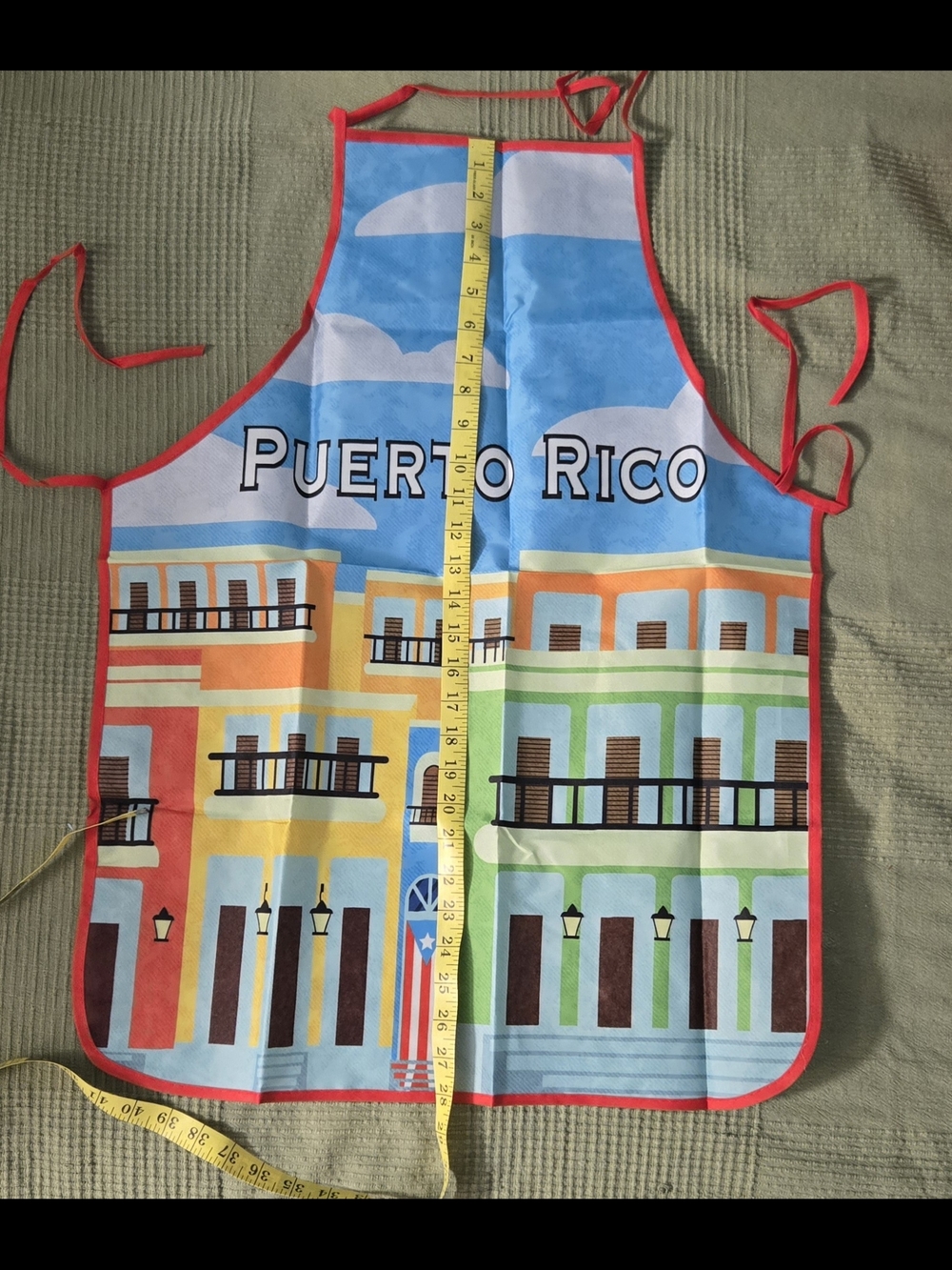 Puerto Rico Colorful Buildings Apron - Bright Multicolor - Picture 6 of 9